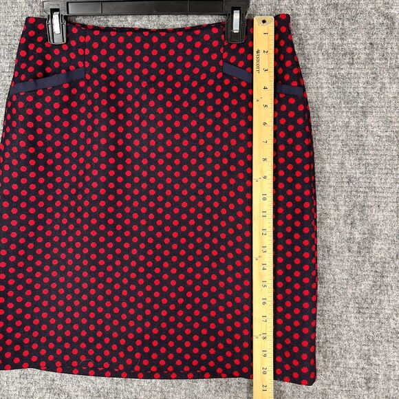 Talbots Skirt 6 Wool Blend Short Polka Dot Career Professional A-Line‎ Lined Zip - Picture 8 of 11